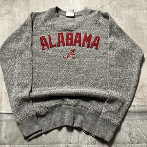 Alabama Crimson Tide Sweatshirt Mens Small Gray Red Sweater Champion NCAA